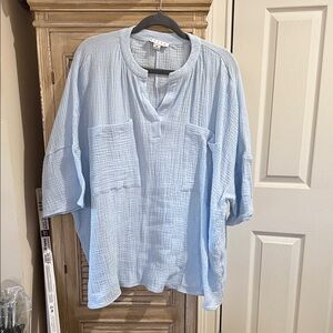 Hyfve Light Blue Oversized Blouse